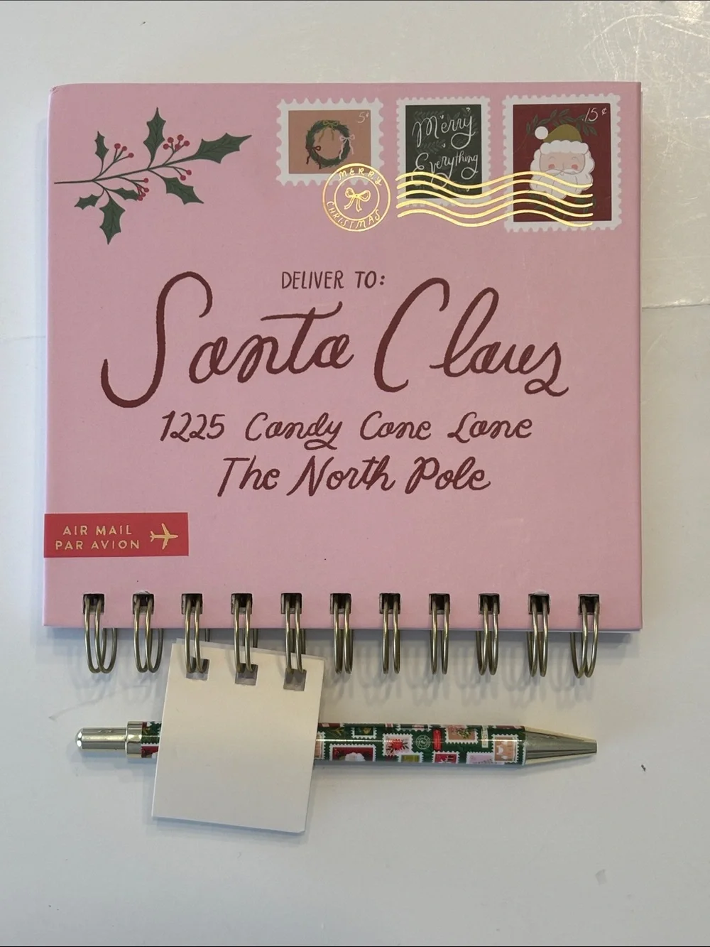 Fringe Festive Letter to Santa Spiral Notebook and Pen Set